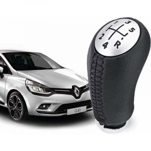 Vtizikl Pommeau de Vitesse Clio 3 &ndash; EN CUIR - Levier de Vitesse 5 Vitesses pour Laguna / Megane 2 / Clio 4 / Scenic / Kangoo