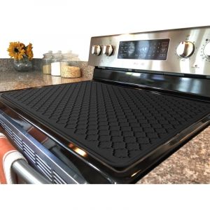 Couvercle pour cuisini&egrave;re &eacute;lectrique - Tapis en silicone pour cuisini&egrave;re vitroc&eacute;ramique, protection pour plaque de cuisson vitroc&eacute;ramique, tapis de