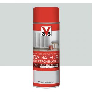 A&eacute;rosol Peinture De R&eacute;novation V33 Radiateur &Eacute;lectrom&eacute;nager Tendre Gris 0,4 L