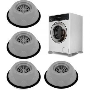4 Pi&egrave;ces Anti Vibration Machine a Laver, Patin anti Vibration Lave Linge pour la R&eacute;duction du Bruit, Tapis Anti Vibration Machine a Laver pour