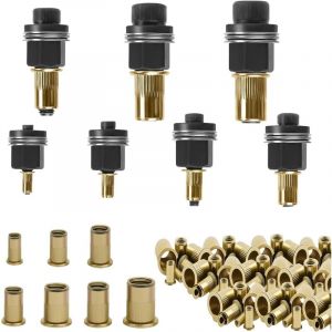 217 Pi&egrave;ces &Eacute;crous &agrave; t&ecirc;te de Rivet &agrave; Main, Riveteuse Pneumatique Kit de Mandrin, Pince &agrave; Insert Filet&eacute;, Riveteuse Manuelle pour Ensemble de T&ecirc;tes pour