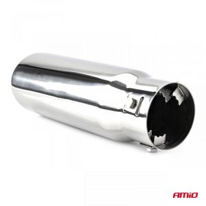 Embout de silencieux d'&eacute;chappement en acier inoxydable MT 021 chrom&eacute; AMIO-02352
