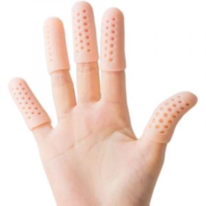 Lot de 14 Prot&egrave;ge Doigts en Gel Avec Trous D'a&eacute;ration,Protege Doigt Silicone,Doigtier Caoutchouc,Protection des Doigtier, pour le Bout des