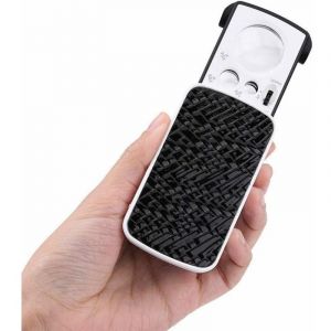 Alovez - Loupe de Lecture Loupe Loupe avec Oeil Loupe avec Bijouterie Slide Out Pocket Magnifier Loupe avec led Petit Portable Loupe Loupe Bijoux 30X