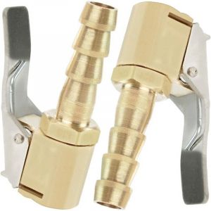 2 Pi&egrave;ces Embout de Gonflage,Embout Gonflage Pneu Voiture,Embout Gonfleur avec Clip,Gonflage Valve Clip Pince Connecteur Adaptateur,pour Valves de