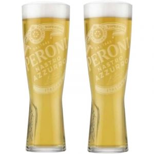 Lot de 2 verres Peroni - Verres &agrave; bi&egrave;re - Neufs