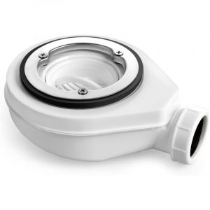 Siphon de receveur de douche 90 mm, diam&egrave;tre de sortie 40/50 mm, bonde avec siphon pour cabines de douche, bonde de douche avec siphon anti-odeurs +