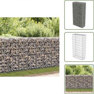 Vidaxl - Mur en gabion avec couvercles Acier galvanis&eacute; 50x20x100 cm - Mur En Gabion - Cloture Metallique - Cloison Decorative - Panneau De Cloture