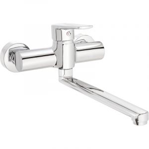 Deante Robinet de Cuisine Murale - Chrom&eacute; - Durable et &Eacute;l&eacute;gant - &Eacute;conomie d'Eau - Design Moderne