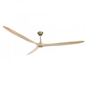 Klassfan - Le super destratificateur et ventilateur hvls Ouray, 223 Cm design laiton pales bois clair, wifi thermostat.