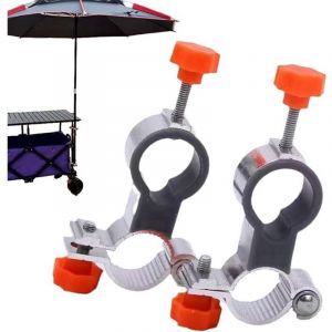Support de parasol de jardin pour parasols, pince de chaise parapluie, pince de parasol de banc, pince de parapluie en aluminium, porte-parapluie