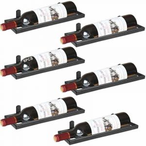 Bouteille de Vin Murale en Fer, Organisateur De Casier &agrave; Vin Suspendu en M&eacute;tal, Wall Mounted Iron Wine Rack, Appliquer Au Support de Stockage pour
