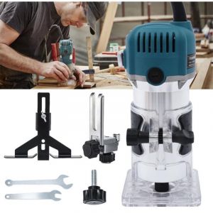 Jalleria - Tondeuse &agrave; main &eacute;lectrique 800 w, plastifieuse &agrave; bois, toupie, menuisier, outil de coupe, machine &agrave; rainurer, machine &agrave; graver, 30 000