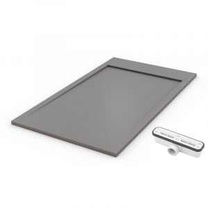 PDD - Receveur de douche extra plat premium ambiente Gris poussière Ral 7037 90X180