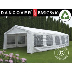 Tente de r&eacute;ception Basic 5x10m PE 500, Blanc