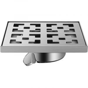 Grille de fen&ecirc;tre r&eacute;tro, siphon de sol en acier inoxydable &agrave; grand d&eacute;bit, adapt&eacute; au tuyau d'&eacute;vacuation de la salle de bain (20x20cm)