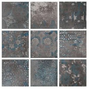Carrelage grès cérame effet terre cuite CHATEAU Antique - 18.5x18.5 cm Graphite - Mat - - boîte de m2