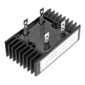 Pont redresseur 100A, 1pc 100A Amp&egrave;re 1600V Tension biphas&eacute;e &agrave; diode pont redresseur haute puissance G&eacute;n&eacute;rateur de diodes noir Pont redresseur 1600V