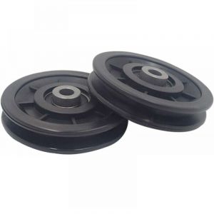 2pc 90 mm Roulement Poulie Nylon, Poulie Musculation, Roue Universelle pour c&acirc;ble Machine Gym &eacute;quipement Porte de Garage, Porte coulissante poulie