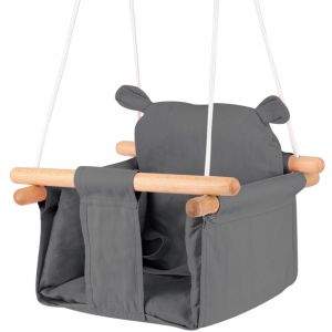 Balan&ccedil;oire pour B&eacute;b&eacute;, avec Ceinture de S&eacute;curit&eacute;, Balan&ccedil;oire pour Enfants et B&eacute;b&eacute; Int&eacute;rieur Ext&eacute;rieur, Gris