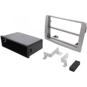 Facade Autoradio FA195B compatible avec Fiat Idea 03-12 et Lancia Musa 04-12 argent