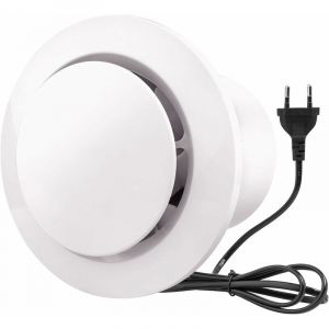 100mm Extracteur d'air 130m³/h 20W, avec Clapet Anti-Retour Ventilateur d'extraction à fort débit d'air, Économe en énergie, Pour salle de Bain,