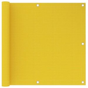 Brise Vue Écran de balcon Pour Jardin, Balcon, Terrasse Jaune 90x600 cm pehd 66457