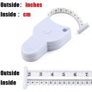 R&egrave;gle de ruban &agrave; mesurer auto-serrant pour le corps 150 cm / 60 pouces Couture Tailleur Couture Mesure R&egrave;gle M&egrave;tre Film pour Taille Poitrine Jambes