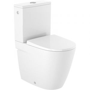 ROCA Pack WC ONA avec cuvette Rimless® sortie duale avec réservoir à alimentation latérale et abattant à descente amortie