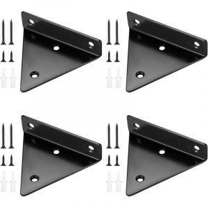 4 Pi&egrave;ces Supports d'&eacute;tag&egrave;re Flottants, Supports &agrave; Tablettes Muraux Triangulaires Invisibles, Equerre Etagere Murale M&eacute;tal pour &eacute;tag&egrave;re