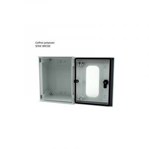 Scame - Coffret polyester mural 300x250x140mm gris 7035 avec porte vitr&eacute;e IK10 IP66 bresse