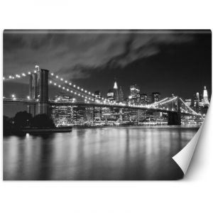 Poster XXL, Pont de Brooklyn la nuit New York - 200x140