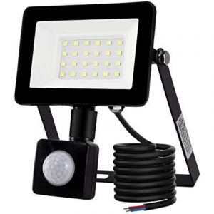 20W Projecteur LED ext&eacute;rieur Lumi&egrave;re &agrave; d&eacute;tecteur de mouvement 6500K Spot LED Ext&eacute;rieur,IP66 Avec D&eacute;tecteur De Mouvement Lampe de S&eacute;curit&eacute;,pour Jardin