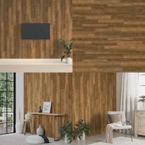 Vidaxl - Panneaux muraux Aspect bois Marron pvc 2,06 m&sup2; - Panneau Mural - Rev&ecirc;tement Mural - D&eacute;corations Murales - Parquet Imitation Bois - Lambris