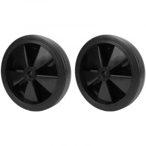Decdeal Roues universelles de 6 pouces, 2 pi&egrave;ces, 12 trous, roue en caoutchouc, pi&egrave;ce de rechange pour compresseur d'air, diam&egrave;tre 150mm