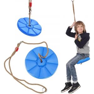 Balancoire Exterieur, Balancoire Enfant avec Corde Escalade pour Enfant et Adulte, Siege Balancoire Charge Max 150kg, Balancoire de Disque pour