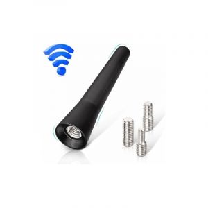 Ahlsen Antenne Voiture fm Dab Antenne Radio Voiture 6,5cm Mini Antenne Voiture Courte avec Fonction de Réception FM/AM/Dab Puissante