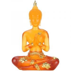 Statue Bouddha Méditation Sculpture Artisanat, Intérieur Thaïlandais Assis Bouddha Sculpture Feng Shui Décoration De Bureau, pour Bureau Maison