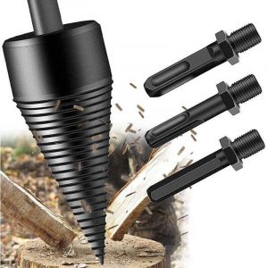 Fendeurs de bches,42mm Foret de Fendeuse de Bois,Fendeur de Bois Conique pour Perceuse &agrave; Bois et Fraise &agrave; Bois,Durable Outil De Broyage De Bois De