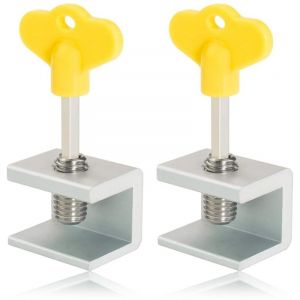 2 Pi&egrave;ces Verrou Porte Coulissante, Verrou Baie Coulissante, Bloque Porte Coulissante, Fermeture Baie Coulissante, Bloc Porte Coulissante, Serrure