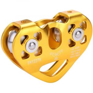 30 kn Escalade Double Axis Double Poulie Tyrolienne Chariot de Câble en Forme de Cœur Ensemble Poulie Extérieur Militaire Spéléologie d'Antenne