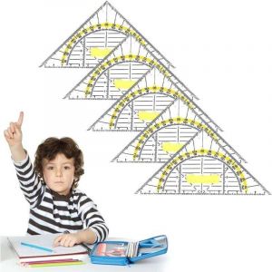 &Eacute;querre G&eacute;om&eacute;trique,triangle multifonctionnel,triangle g&eacute;om&eacute;trique,triangle pour dessiner des cercles,g&eacute;otriangles,Rapporteur Int&eacute;gr&eacute; en