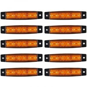 Feux de Position Camion 10PCS led Feux De Signalisation Latéraux Feux de Gabarit Latéraux dc 12V led Feux De Position CôTé Lampe Accessoires De