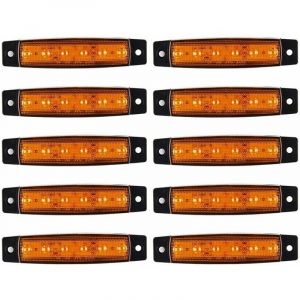 Ersandy - Feux de Position Camion 10PCS led Feux De Signalisation Latéraux Feux de Gabarit Latéraux dc 12V led Feux De Position CôTé Lampe