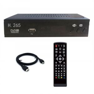 Dvb T2 hevc 265 Tuner tv Num&eacute;rique DVB-T2 1080P D&eacute;codeur hd usb R&eacute;cepteur Terrestre Prise ue