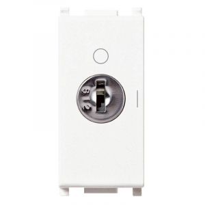 Vimar - Interrupteur Plana 2P 16AX avec clé Blanc 1 module 14083