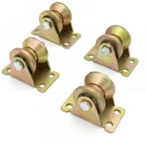 Roulettes colorées à rainures en V, roulettes pour portes coulissantes, utilisées pour portes coulissantes, chariots mécaniques, établis mobiles, 50