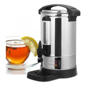 SWANEW Distributeur de boissons chaudes 8 L 1500 W acier inoxydable Marmite vin chaud chocolat Robinet couvercle verrouillable
