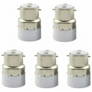 Paquet de 5 convertisseurs de douille d'ampoule B22 à E14 Douille de douille B22 Passer au support de lampe adaptateur standard E14