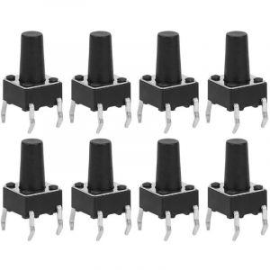 Interrupteur &agrave; bouton poussoir tactile 50 pi&egrave;ces, interrupteur &agrave; bouton tactile momentan&eacute; Mini interrupteur &agrave; bouton DIP interrupteur &agrave; bouton